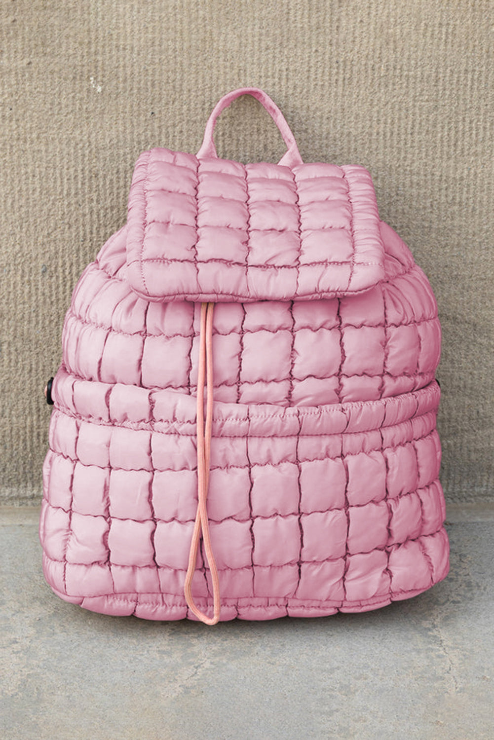 Pink Quilted Puffer Backpack RTS