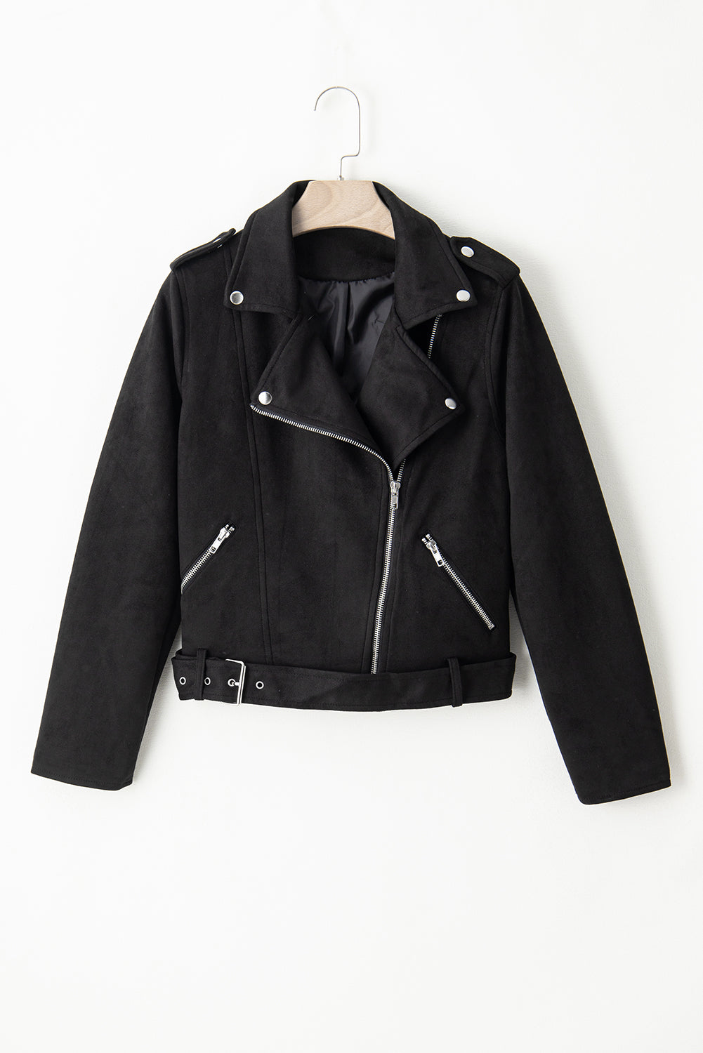 Black Asymmetrical Zipper Jacket RTS