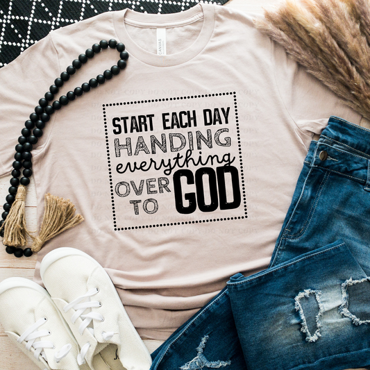 Start each day handing everything over to God- black font