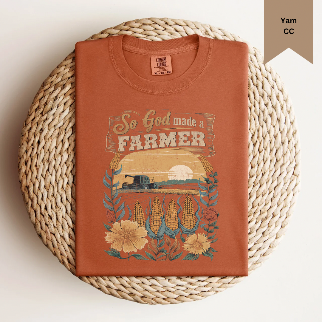 God Made A Farmer Tee.