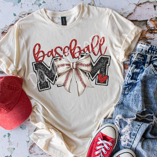 Baseball Mom Coquette - Tee