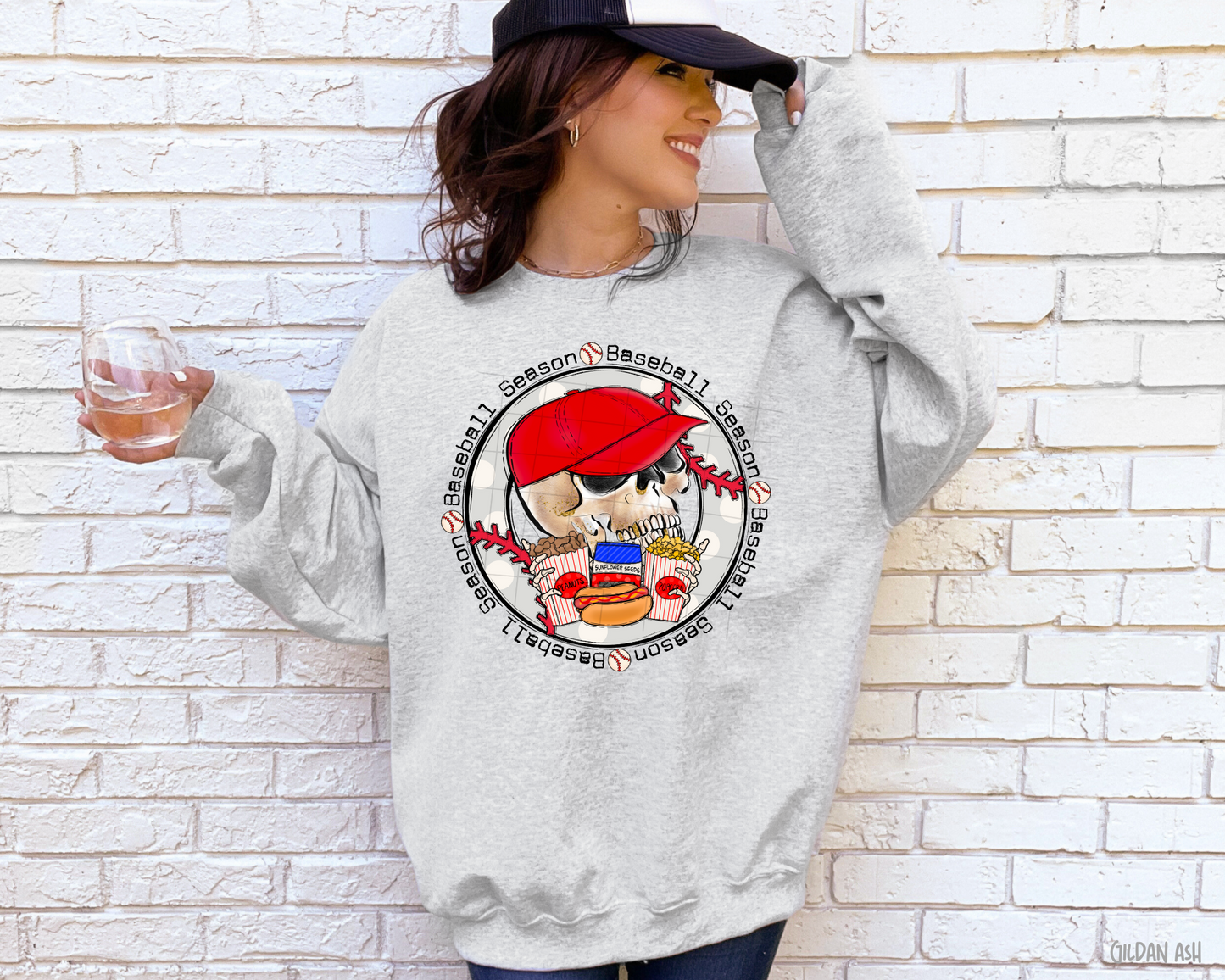 Baseball Season Skellie - Sweatshirt