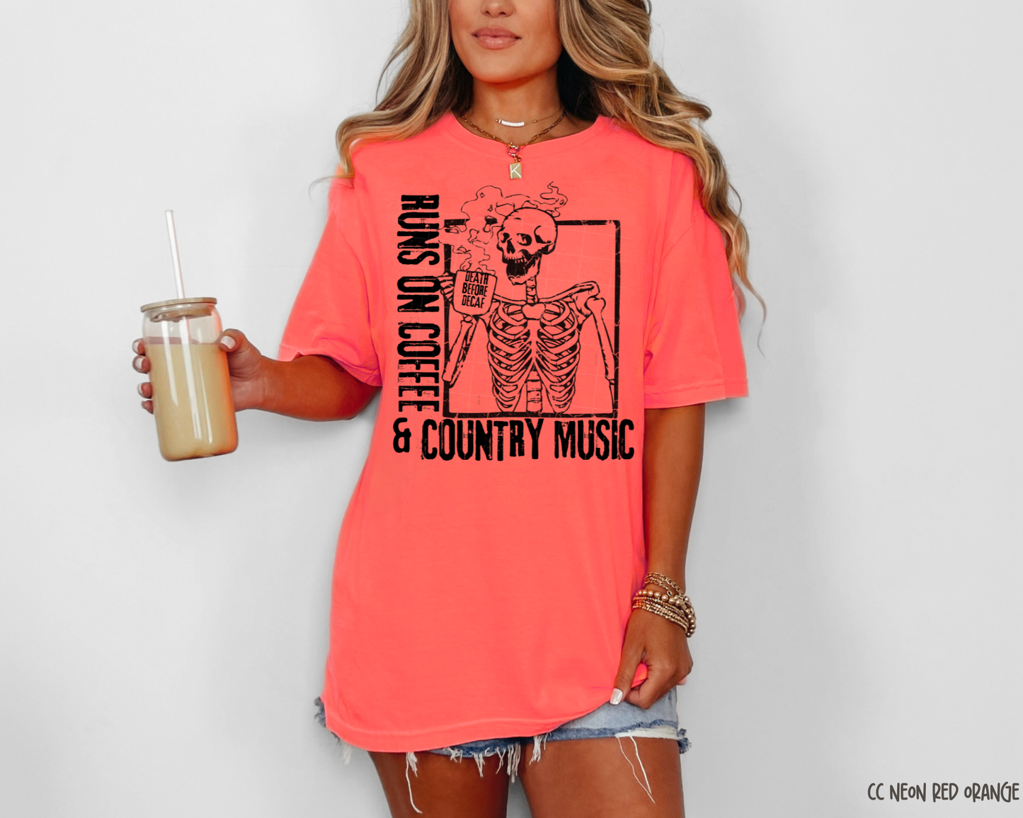 Runs On Coffee & Country Music - Tee