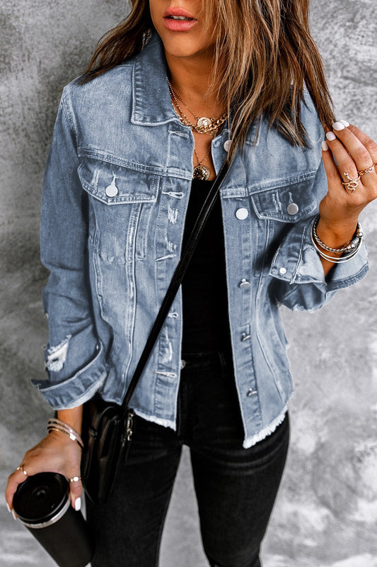 Ripped Denim Jacket March.