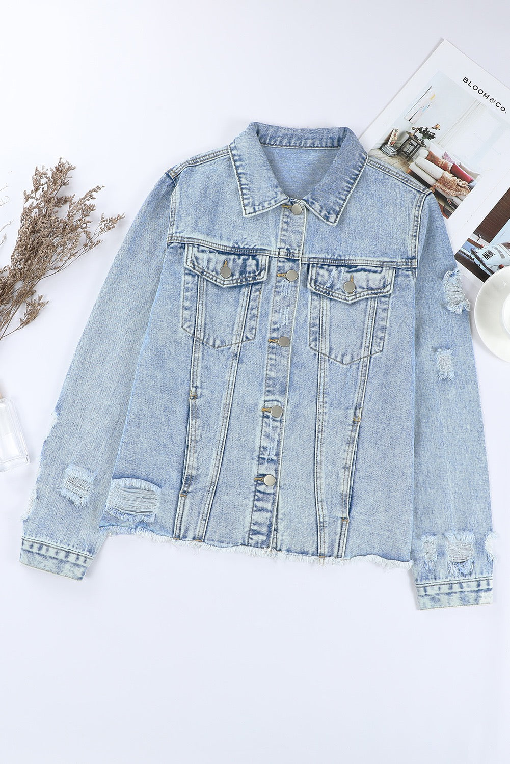 Ripped Denim Jacket March.