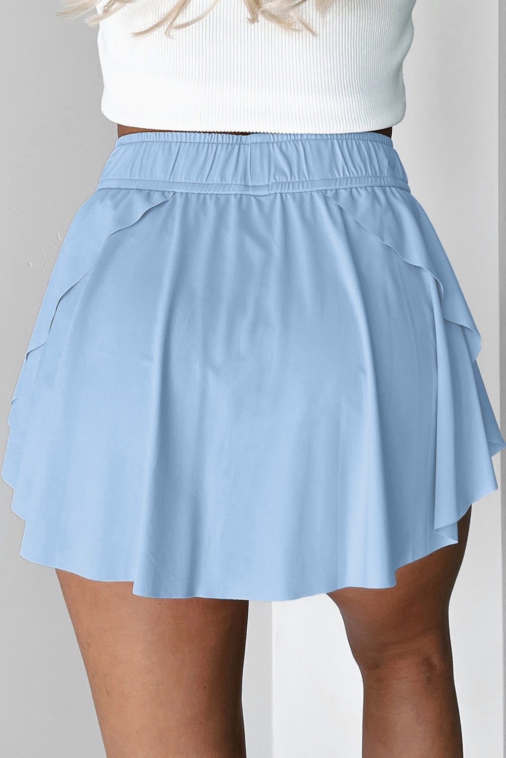 Light Blue Flowy Skort March.