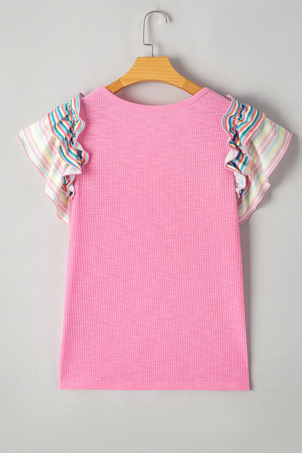 Pink Rainbow Flutter Sleeves March.