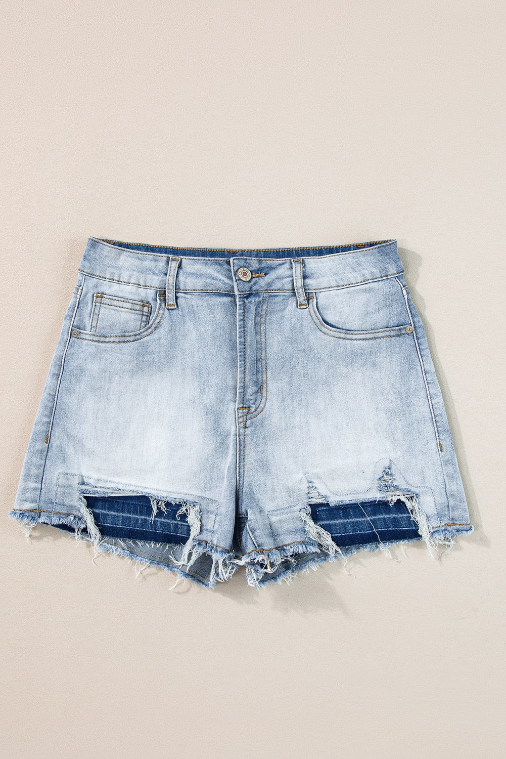 Distressed Patchwork Shorties March.