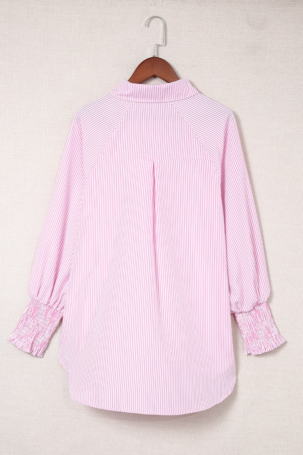 Pink Smocked Boyfriend Shirt RTS