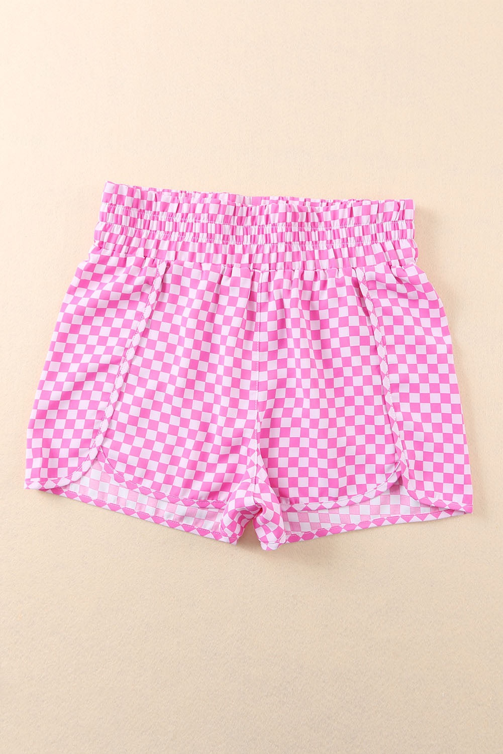 Pink Checkered Athletic Shorties March.