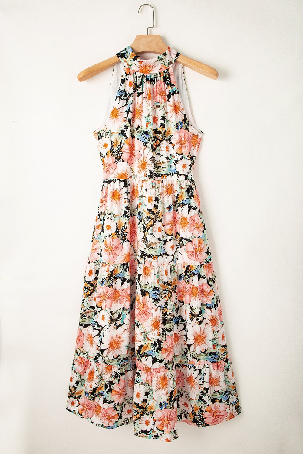 Black Floral Halter Maxi February.