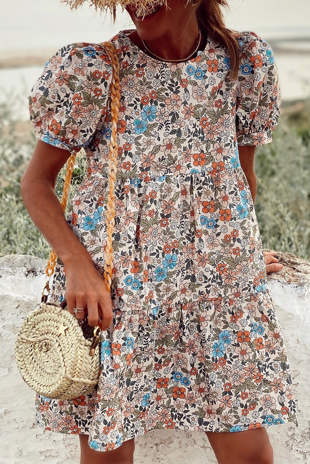 Floral Puff Sleeve Dress March.