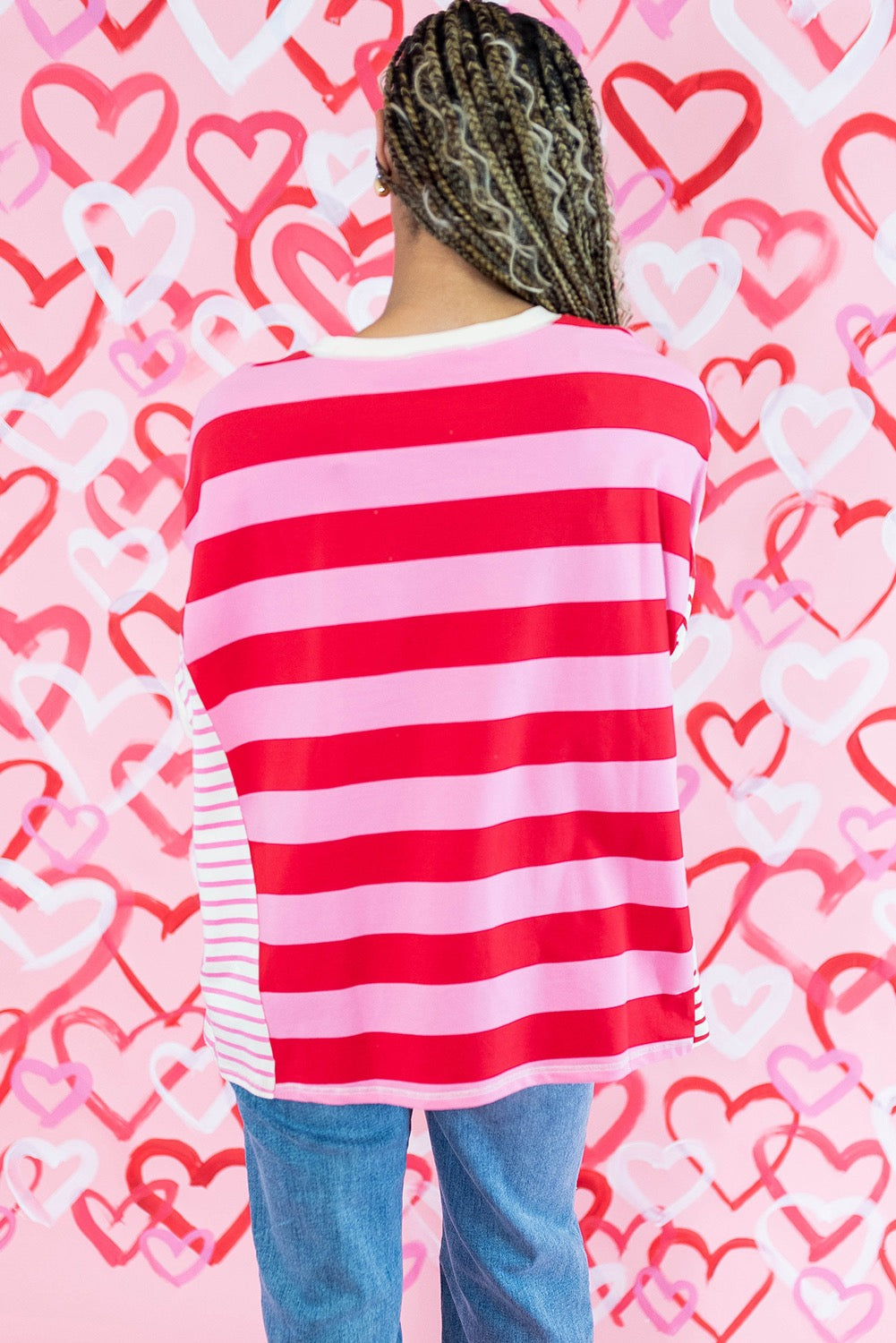 Pink Stripe Colorblock TShirt March.