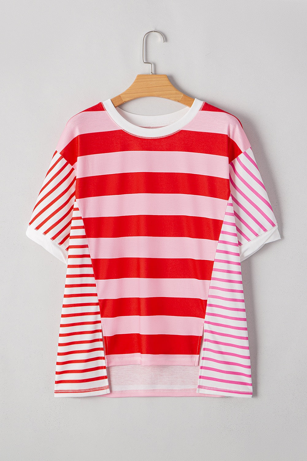 Pink Stripe Colorblock TShirt March.