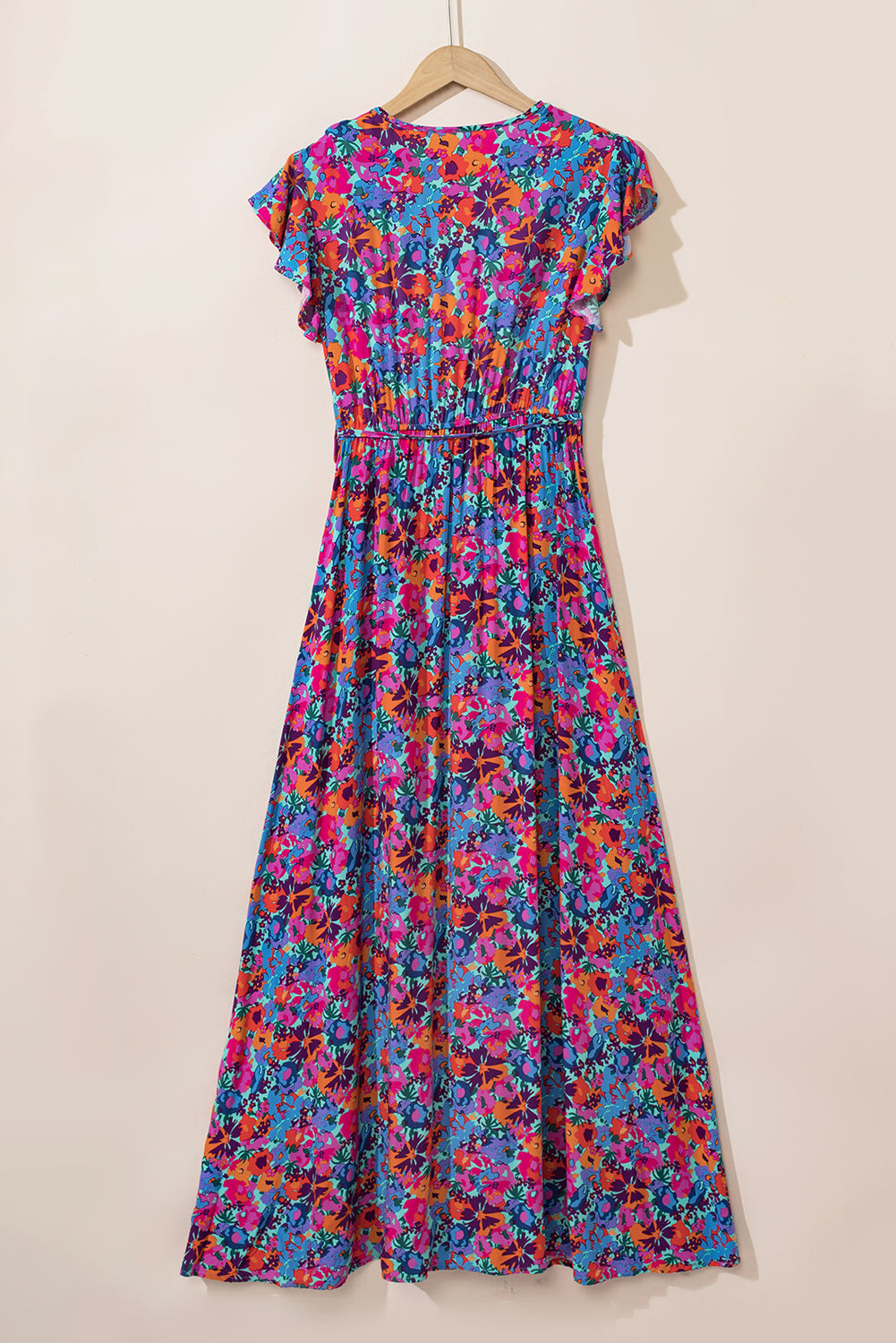 Floral V Neck Spilt Maxi Dress RTS