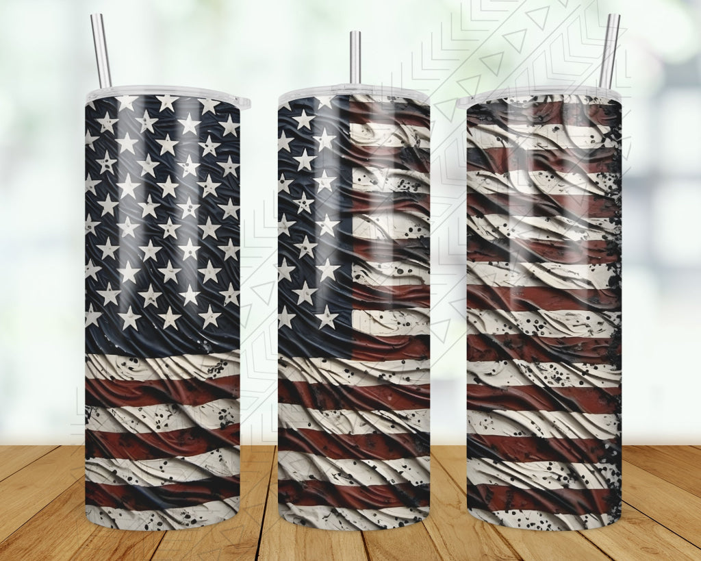 Grunge Flag Tumbler