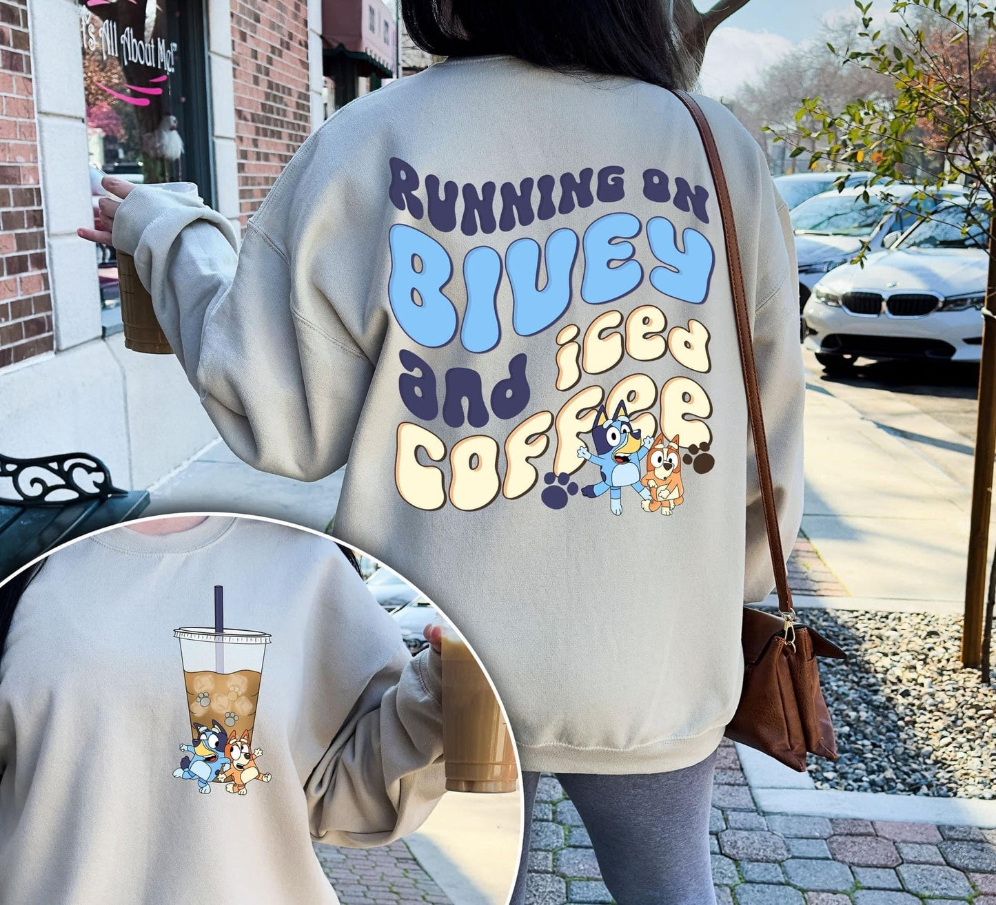 Running On Bluey and Iced Coffee Shirt